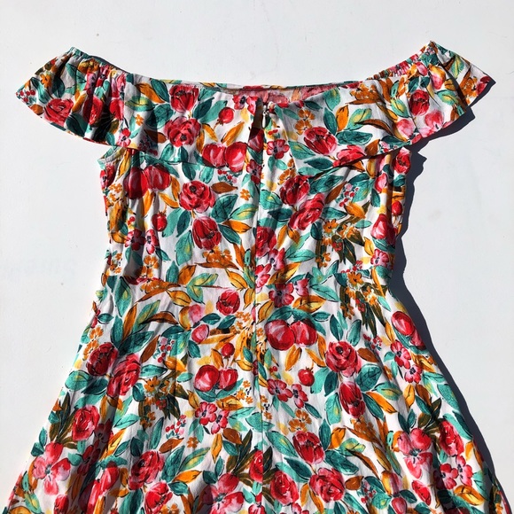 NWT Forever 21 Floral Mini Dress Size L - Picture 7 of 11